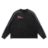 REBEL Mineral Wash Piping Raw Hem Sweatshirt