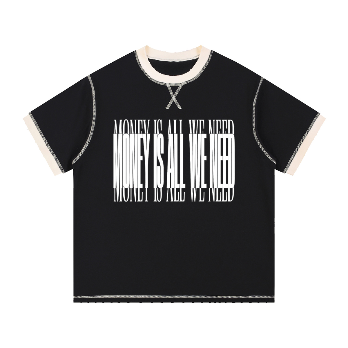 Contrast-Stitched Cotton T-Shirt