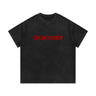REBEL plain design Mineral Wash Waffle Knit T-Shirt